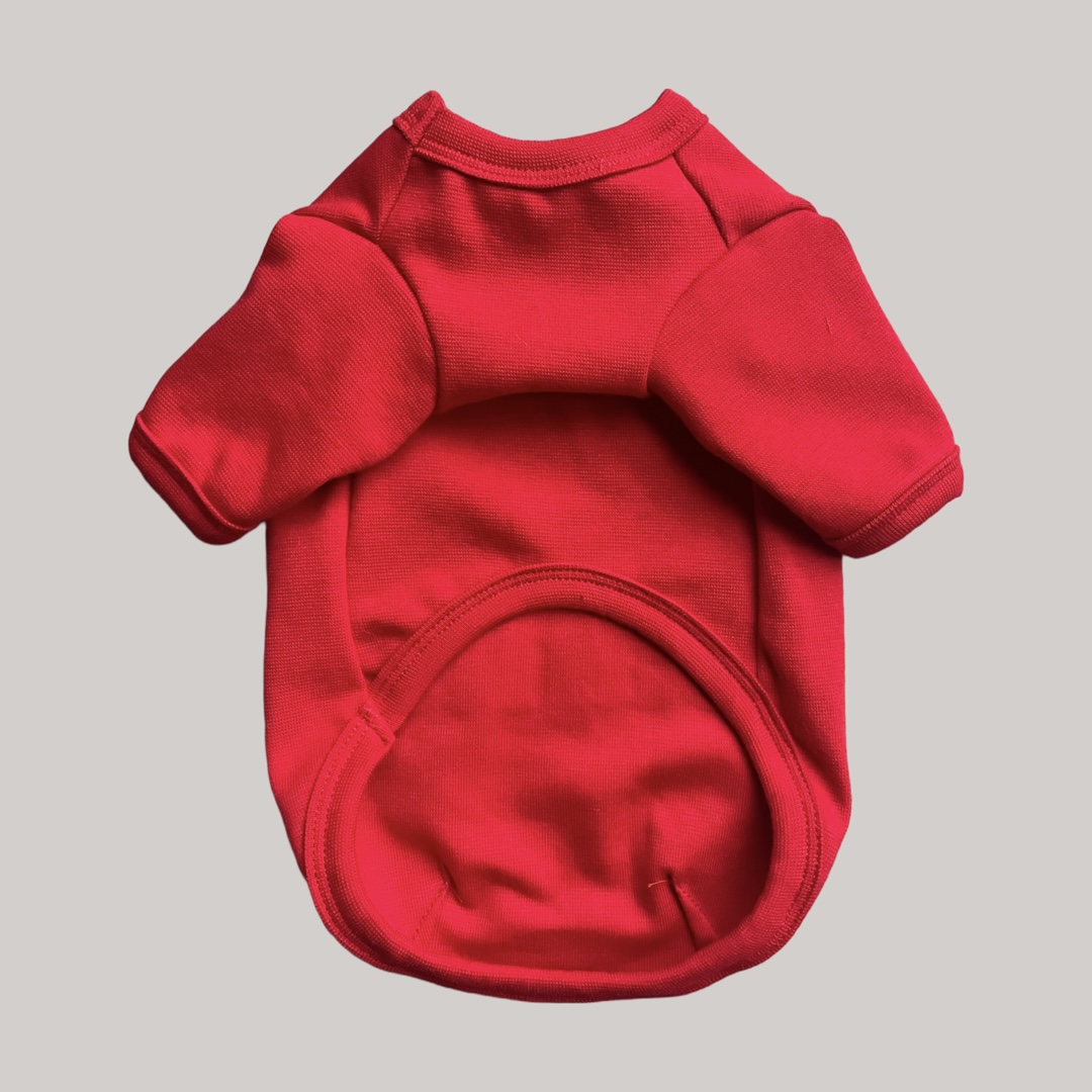 czerwona świąteczna koszulka dla psa hello santa hau