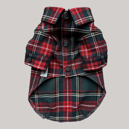 Christmas shirt - Świąteczna koszula dla psa w zieloną kratę