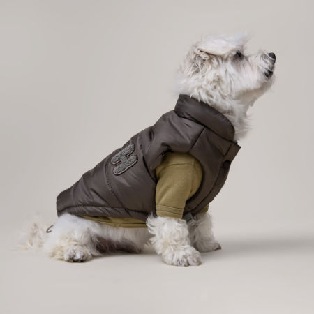 Puff Vest beżowy bezrękawnik ocieplany dla psa