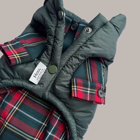 Puff Vest zielony bezrękawnik ocieplany dla psa