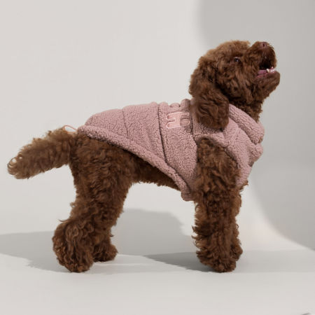 Teddy puff różowy bezrękawnik ocieplany dla psa