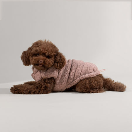 Teddy puff różowy bezrękawnik ocieplany dla psa